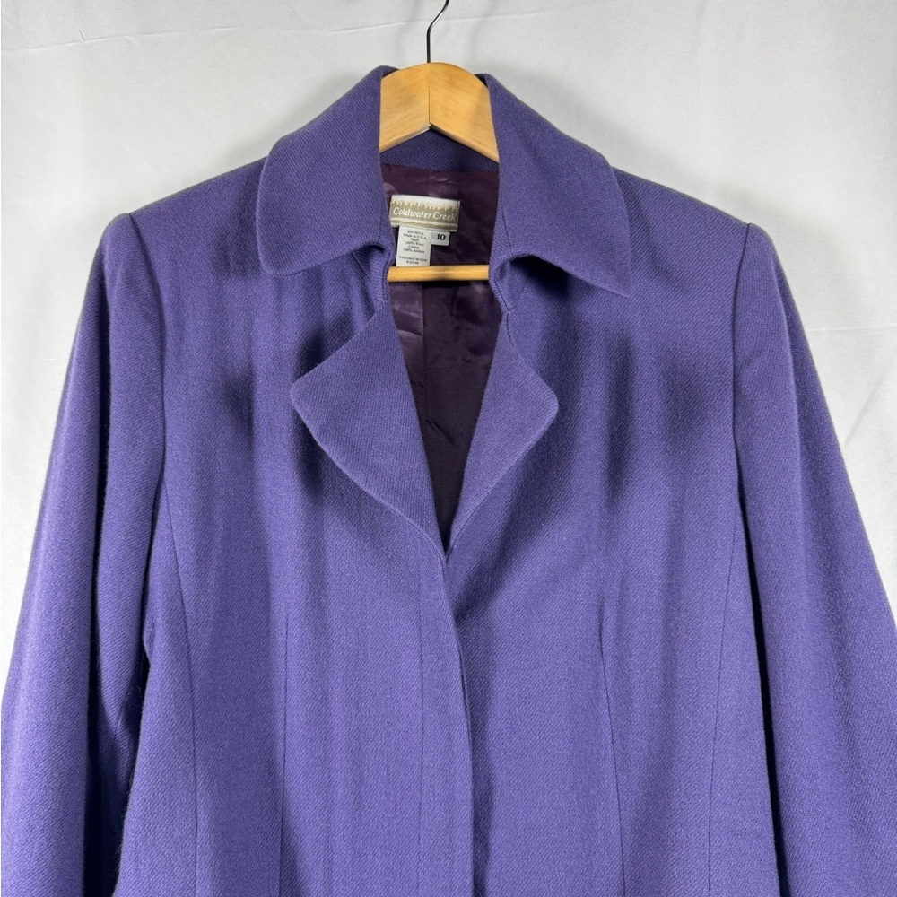 Coldwater Creek Wool Blazer‎ Royal Purple Work Office Career Professional 10 - Picture 2 of 9